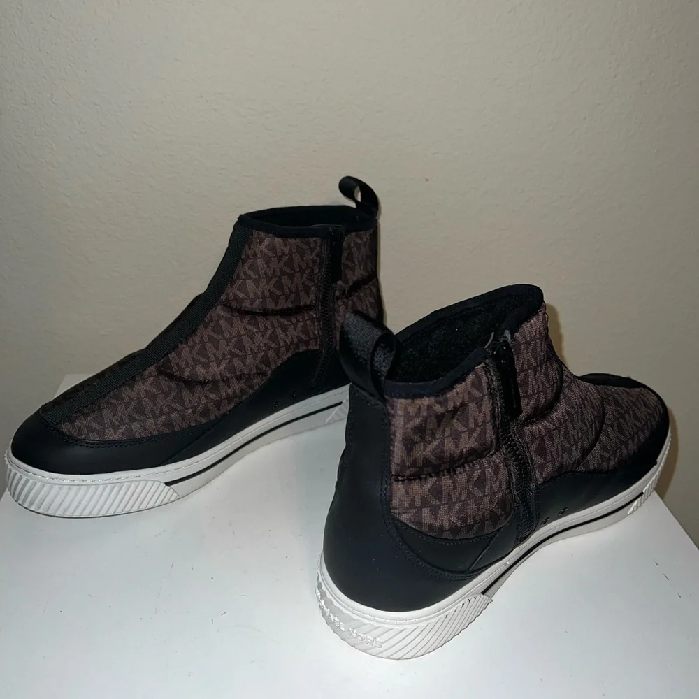 Men’s MICHAEL KORS Baxter Logo Quilted Nylon Sneaker Boots Shoes Sz 8.5 - Picture 6 of 14